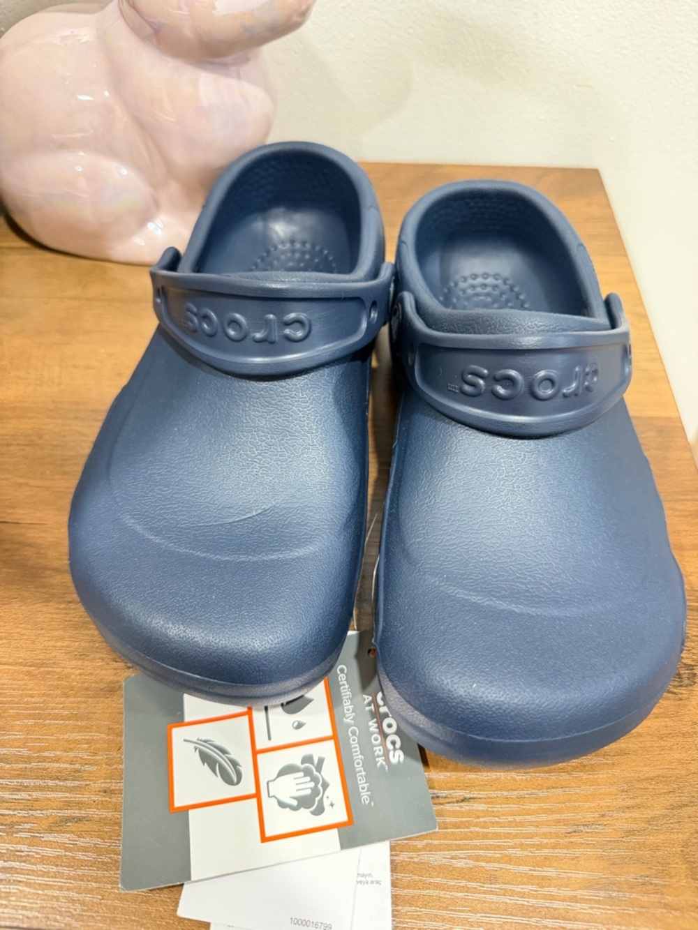 Crocs Adult Bistro Navy Work Clog - Comfortable Slip-On Nurse / Cleaning Shoe